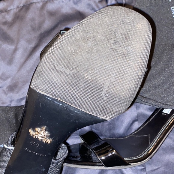 Prada Prada D'Orsay Black Stretch Sandal - Picture 8 of 8